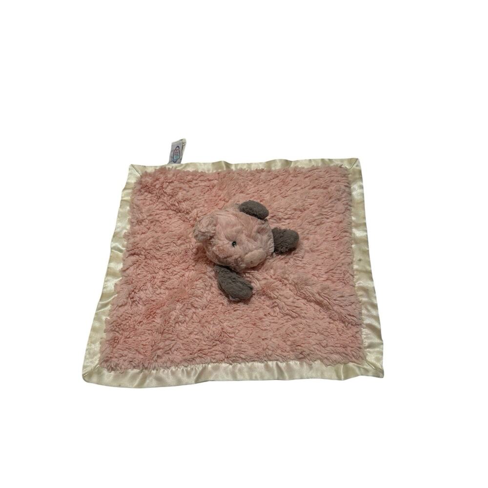 Mary Meyer Pink Pig Lovey Security Blanket Putty Baby Plush Doll Nursery Satin